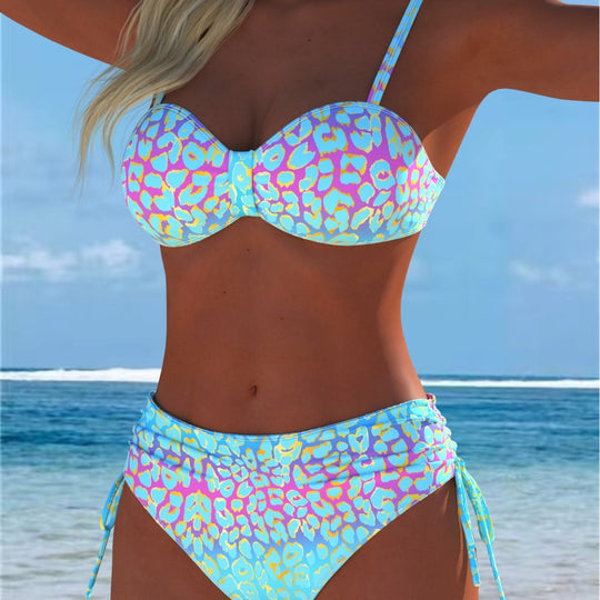Damen Balconette-Bikini mit seitlichem Bindeband EB