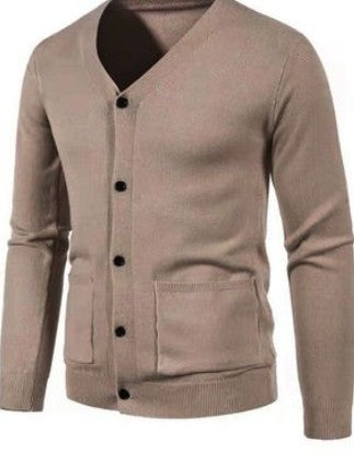 Herren Eleganter V-Ausschnitt Strickcardigan EB