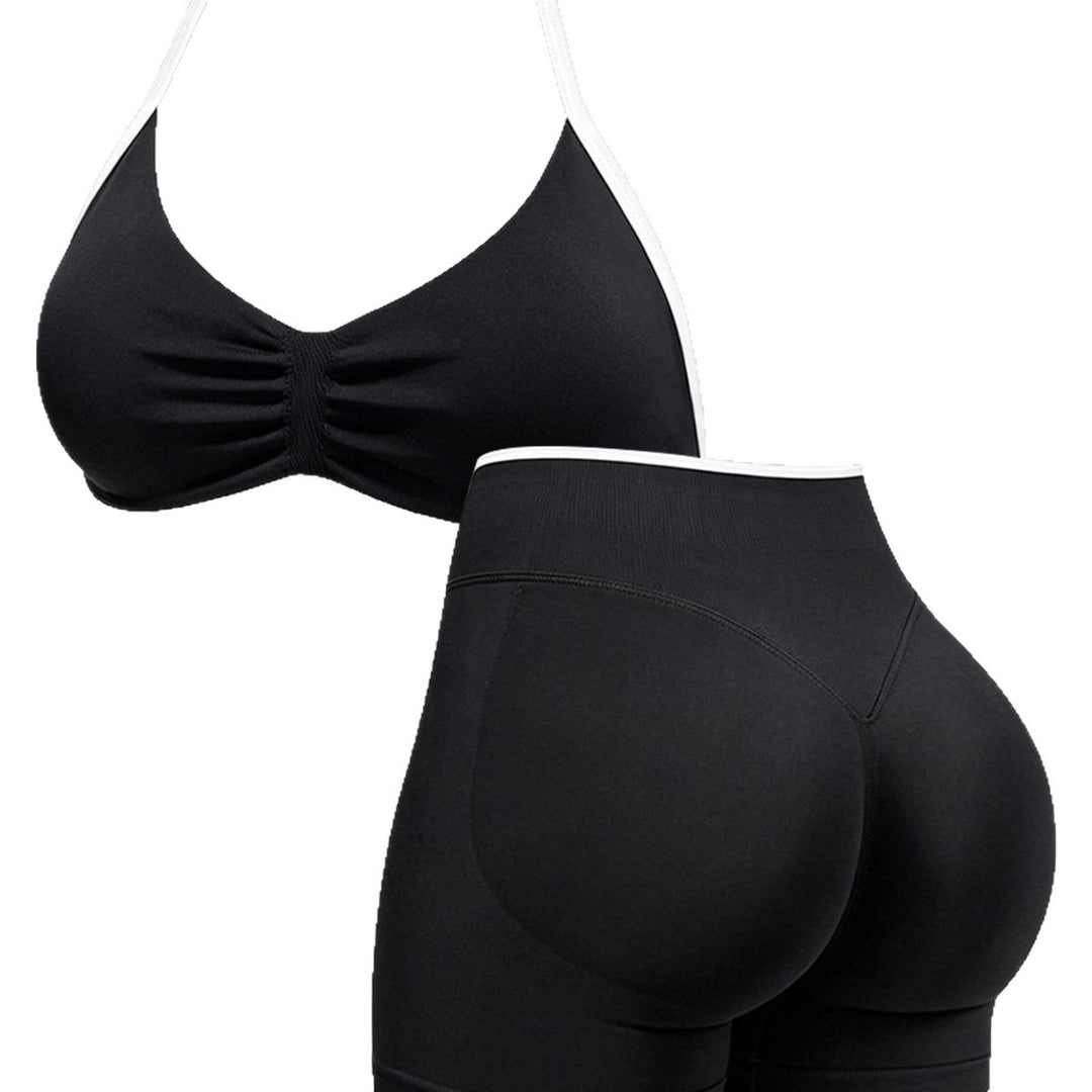 Damen Sportliches Crop-Top und Shorts-Set EB