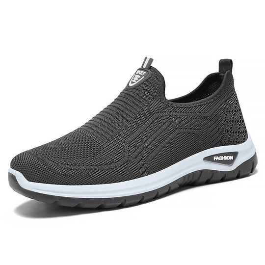 Damen Sportliche Slip-On Sneakers mit elastischem Obermaterial und rutschfester Sohle EB