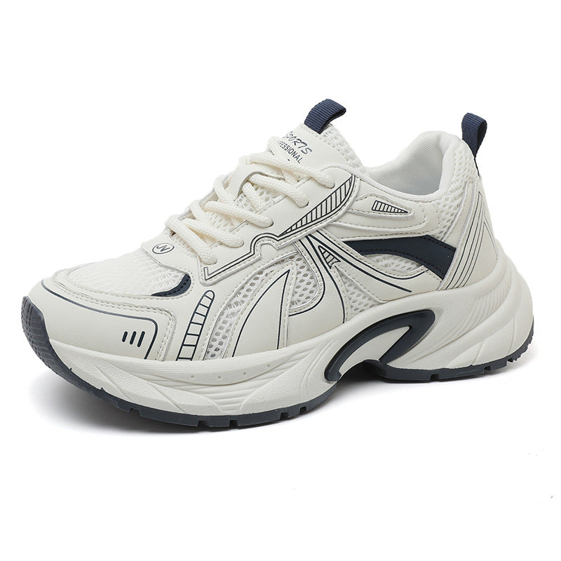 Damen Sportliche Sneakers mit atmungsaktiver Mesh-Oberfläche und stoßdämpfender Laufsohle EB