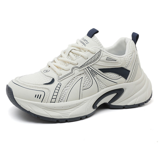Damen Sportliche Sneakers mit atmungsaktiver Mesh-Oberfläche und stoßdämpfender Laufsohle EB