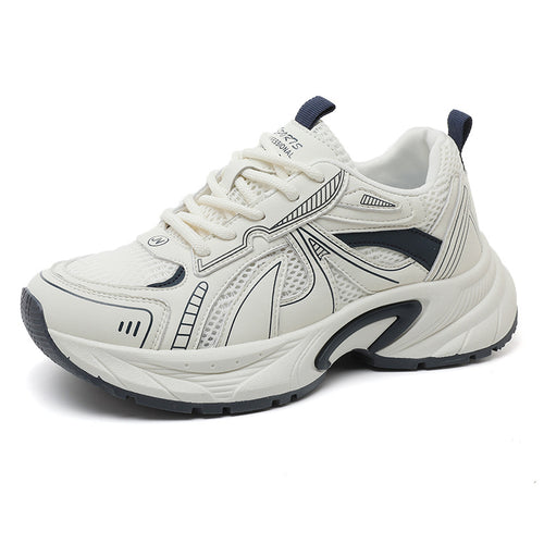 Damen Sportliche Sneakers mit atmungsaktiver Mesh-Oberfläche und stoßdämpfender Laufsohle EB