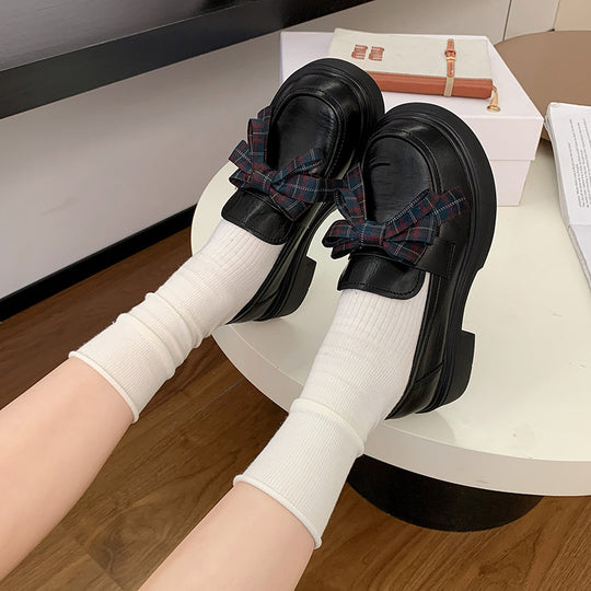 Damen elegante Mokassins mit modischer Schleife EB
