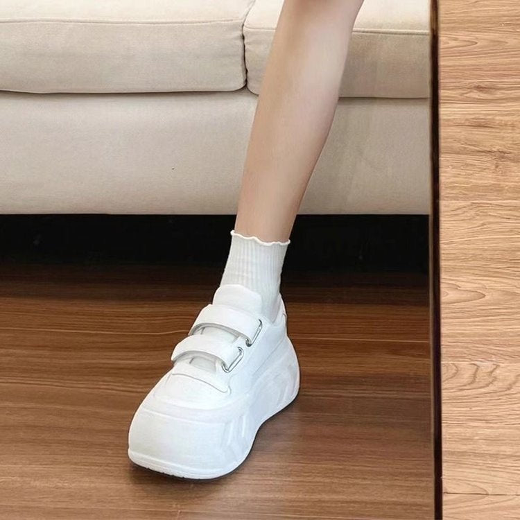 Damen Plattform Sneakers mit praktischen Klettverschlüssen EB