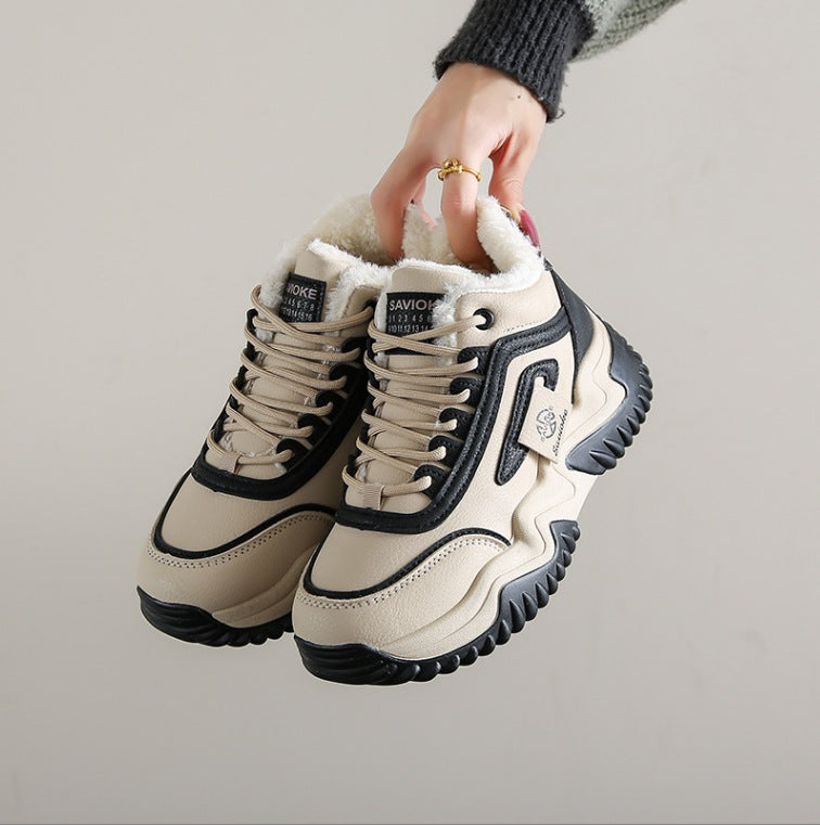 Damen Warmgefütterte Sneaker mit rutschfester Sohle EB