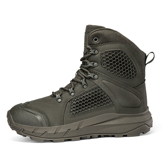 Damen robuste Outdoor-Schnürstiefel mit rutschfester Sohle und atmungsaktivem Obermaterial EB