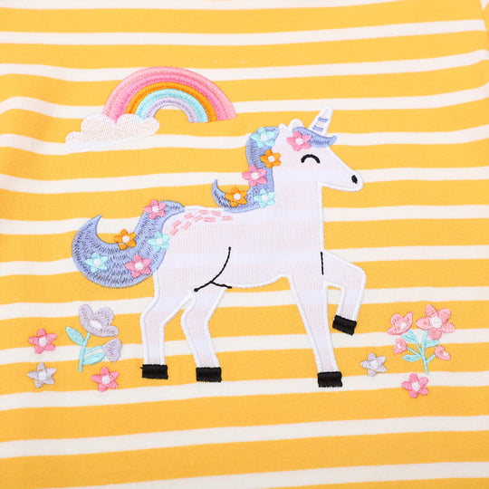 Mädchen T-Shirt mit verspieltem Einhorn-Motiv EB