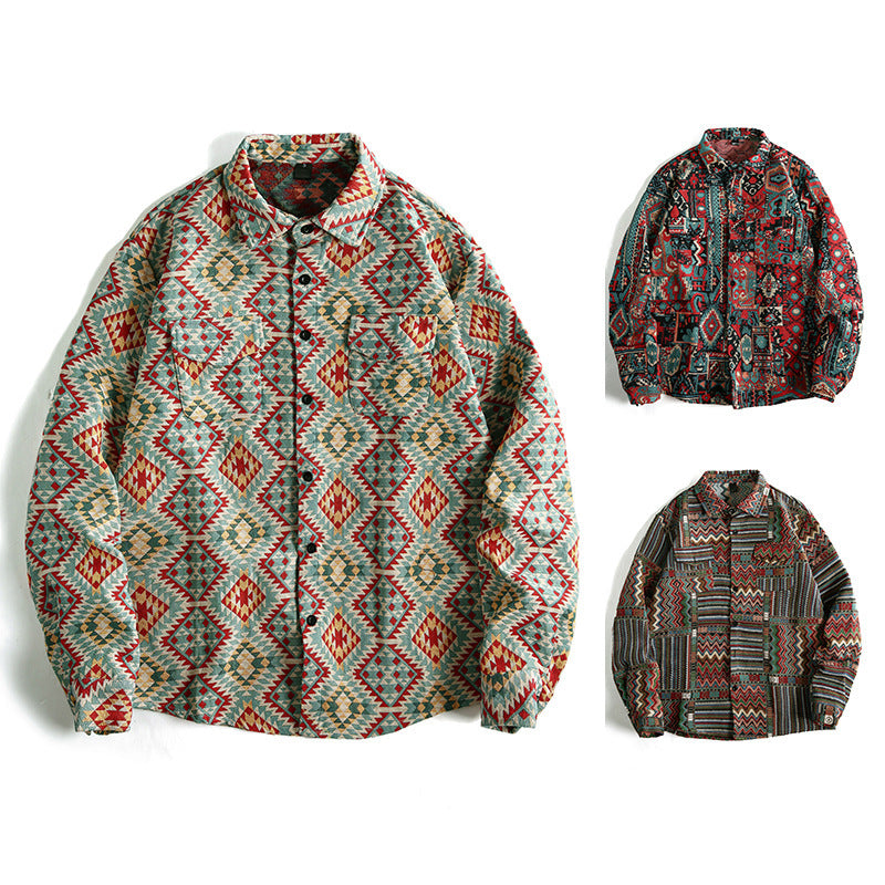 Herren Hemd mit geometrischem Muster EB