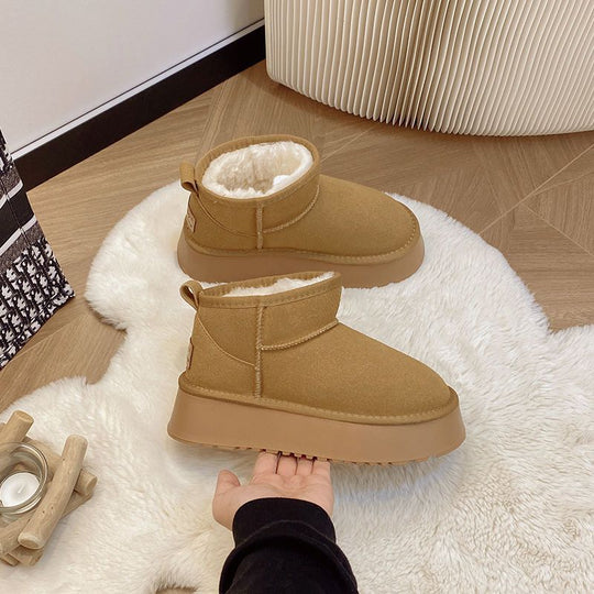 Damen Kuschelige Winterstiefel mit warmem Innenfutter und robuster Sohle EB