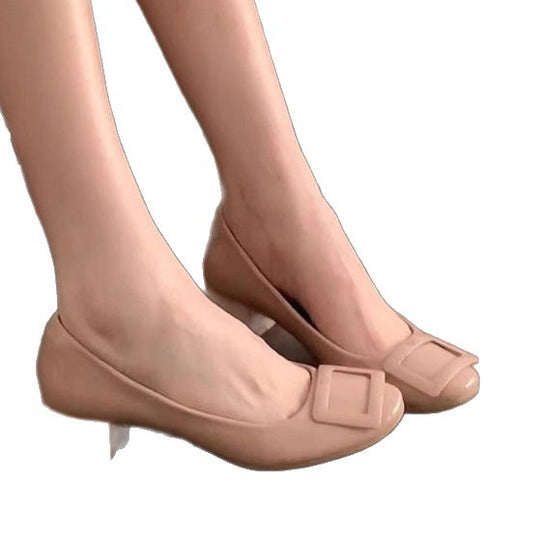 Damen elegante Pumps mit modischem Quadratdetail EB