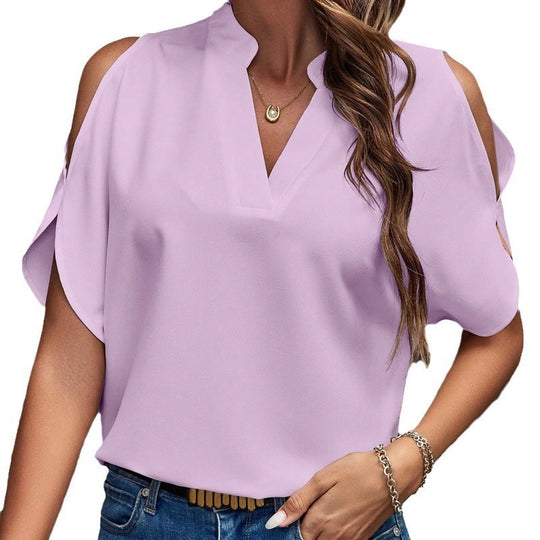 Damen Bluse mit offenen Schultern und stylishen Details EB