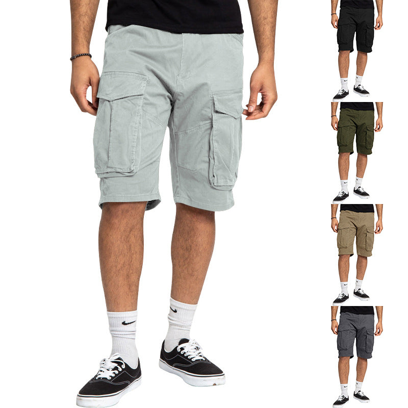 Herren nan robuste Cargoshorts mit großen Klappentaschen und lockerer Passform EB