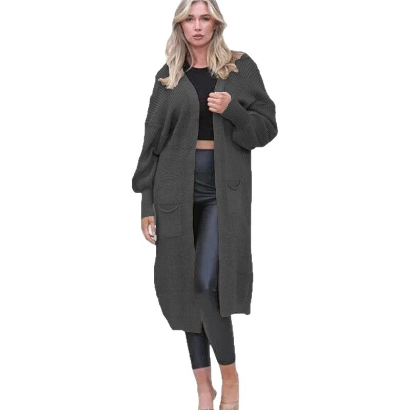 Damen Grobstrickcardigan mit tiefen Taschen und lässiger Passform EB