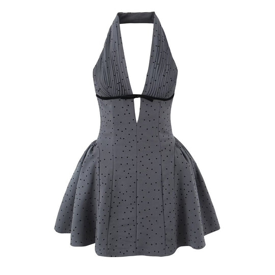 Damen Neckholder-Kleid mit schmeichelndem Schnitt und eingearbeiteten Falten EB