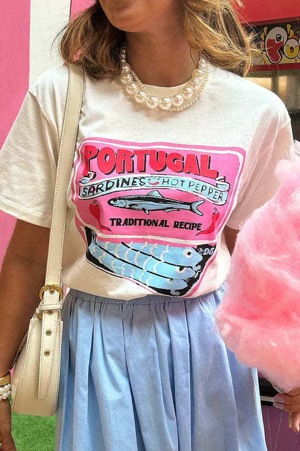 Damen T-Shirt mit künstlerischem Motiv im Vintage-Stil EB