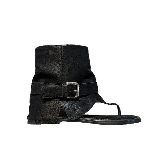 Damen modische Fersenlose Sandalen mit elastischem Knöchelriemen EB