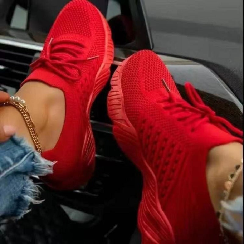 Damen  leichte Strick-Sneaker mit sockenähnlichem Obermaterial, gepolsterter Komfortsohle und flexibler Profil-Laufsohle EB