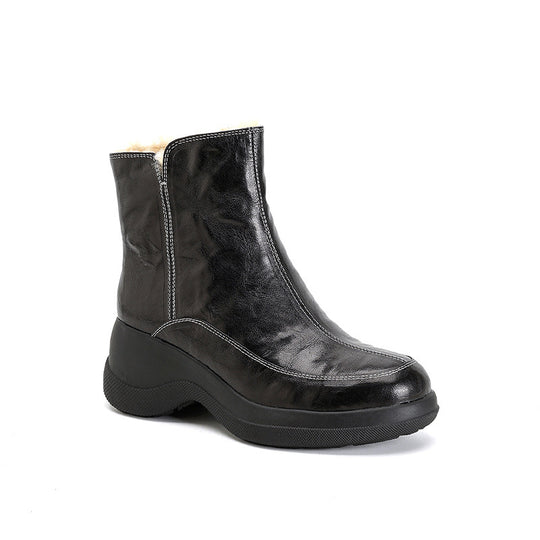Damen modische Winterstiefel mit bequemer Innenpolsterung und rutschfester Sohle EB