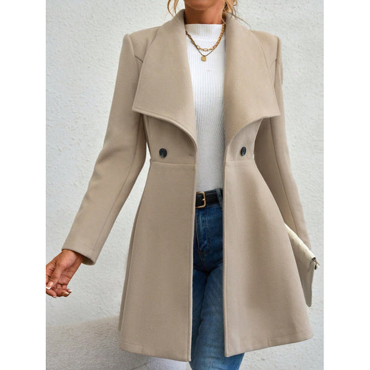 Damen schicke Übergangsjacke mit weitem Kragen EB