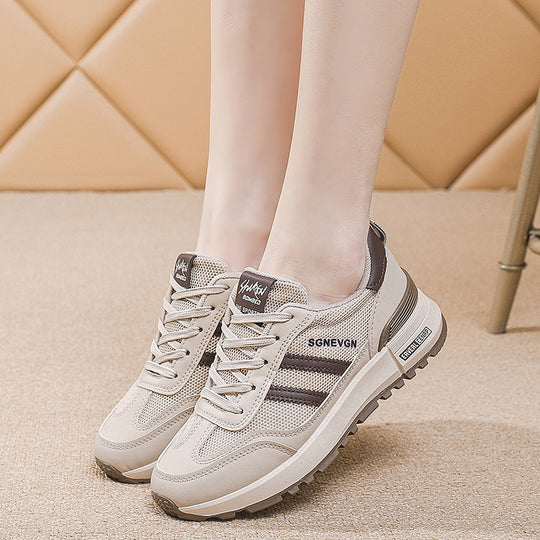 Damen Sportliche Mesh-Sneaker mit dämpfender Sohle und rutschfester Laufsohle EB
