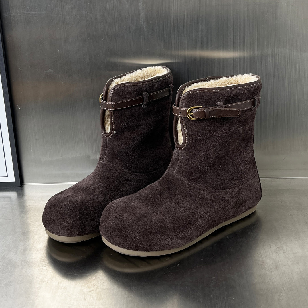 Damen modische und warme Stiefel mit weichem Innenfutter EB