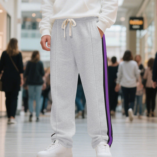 Herren Sportliche Sweatpants mit seitlichen Kontraststreifen EB
