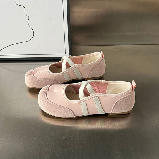 Damen Ballerinas mit feiner Lederoberfläche und komfortabler Sohle EB
