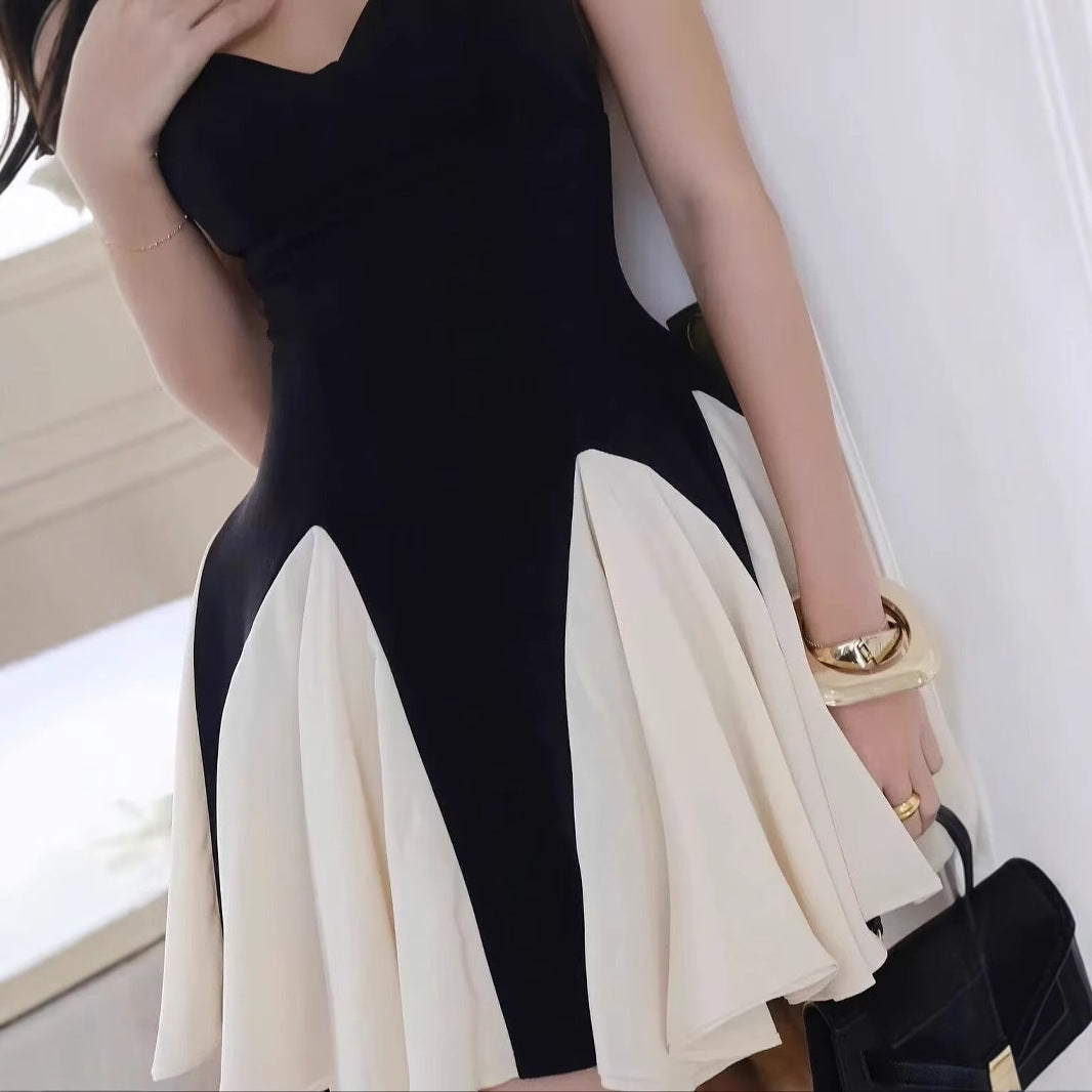 Damen Sommerkleid mit strahlendem Kontrastdesign EB