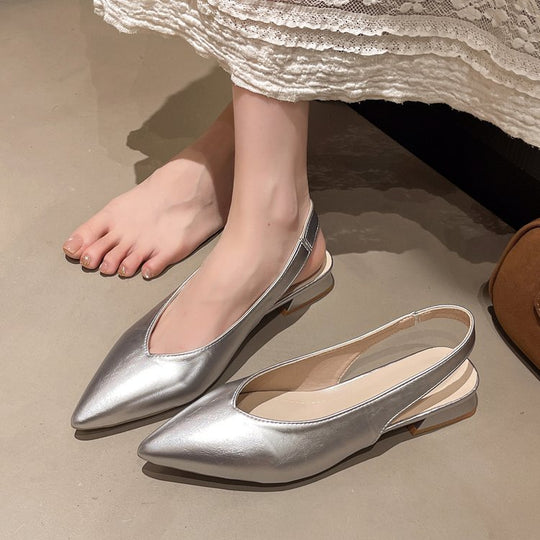 Damen Slingback-Pumps mit elegantem spitzen Design und modischem Blockabsatz EB