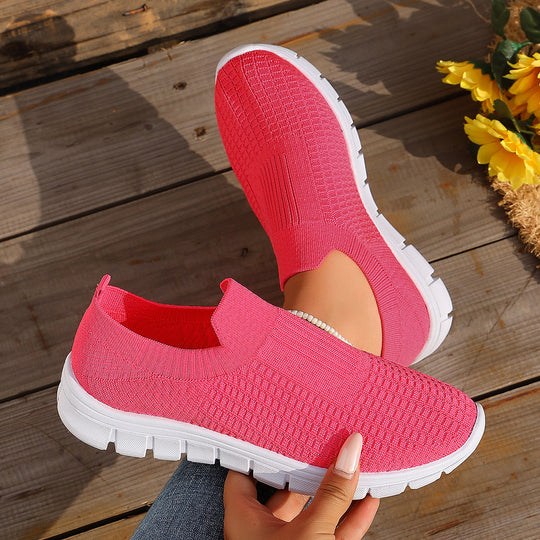 Damen Bequeme Slip-On Sneakers mit atmungsaktivem Obermaterial EB