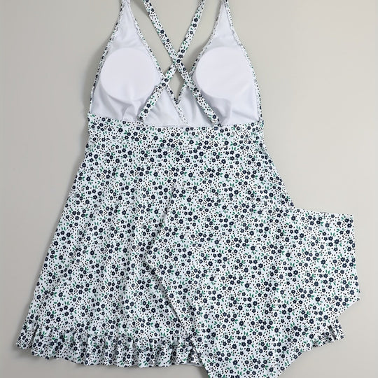 Damen Strandkleid mit floralem Design EB