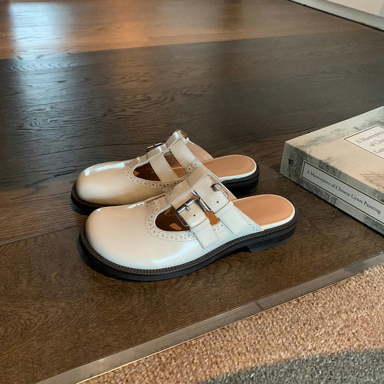 Damen Komfortable Slides mit doppeltem Schnallenverschluss und atemberaubendem Design EB