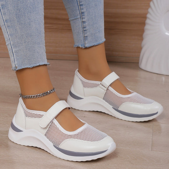 Damen Sportliche Sneaker mit atmungsaktivem Mesh-Obermaterial EB