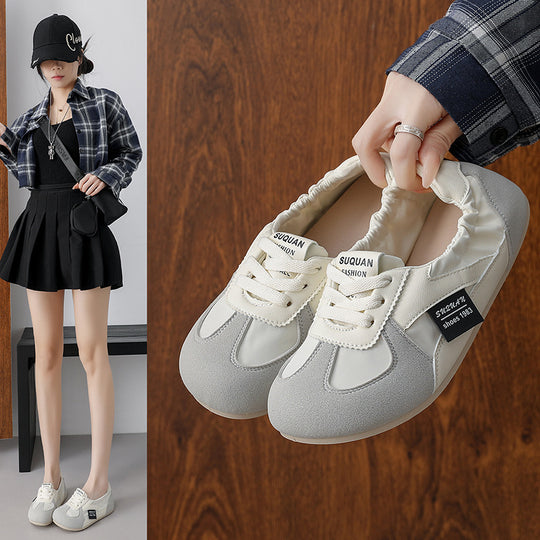 Damen bequeme Sneaker mit flexiblem elastischem Einstieg und dämpfender Sohle EB