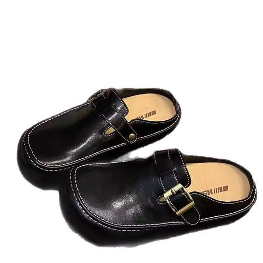 Damen elegante Mokassins mit modischem Riemen EB