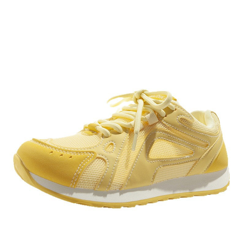 Damen Sportliche Sneakers mit atmungsaktiver Oberflächenstruktur und rutschfester Gummisohle EB