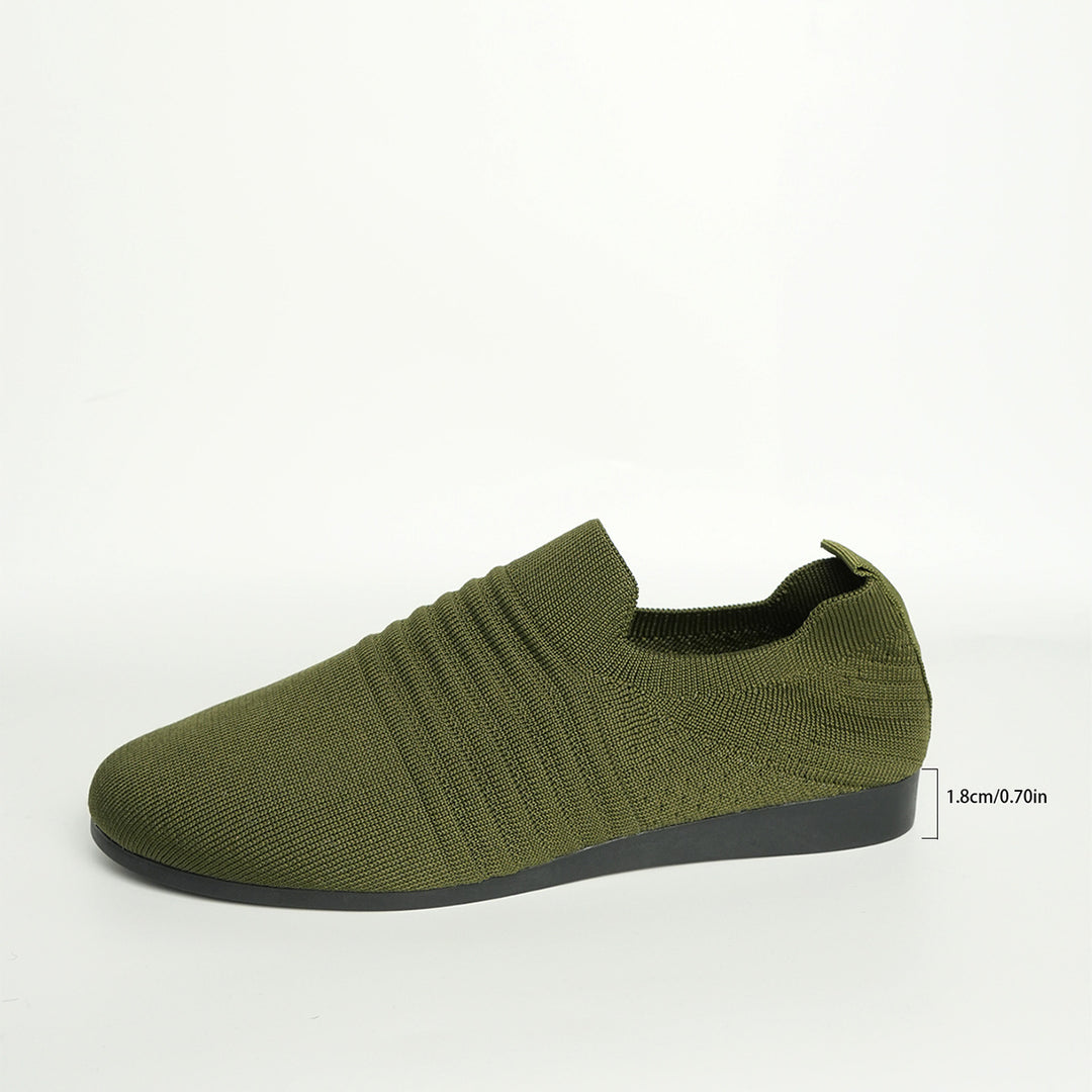 Herren nan atmungsaktiver Strick-Slip-On Sneaker mit elastischem Einstieg und gepolstertem Komfortfußbett EB