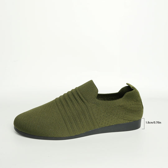 Herren nan atmungsaktiver Strick-Slip-On Sneaker mit elastischem Einstieg und gepolstertem Komfortfußbett EB