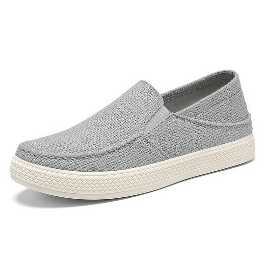 Damen nan gestrickter Slip-On-Freizeitschuh mit elastischem Einstieg und strukturierter Plateausohle EB