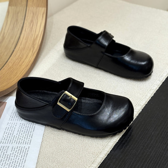Damen Mary Janes mit modischem Schnallenverschluss und bequemer Sohle EB