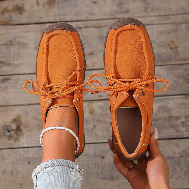 Damen Freizeit Sneaker mit elastischen Schnürsenkeln und rutschfester Sohle EB