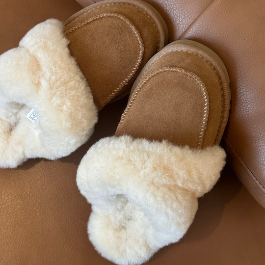 Damen Flauschige Clogs mit weichem Innenfutter EB