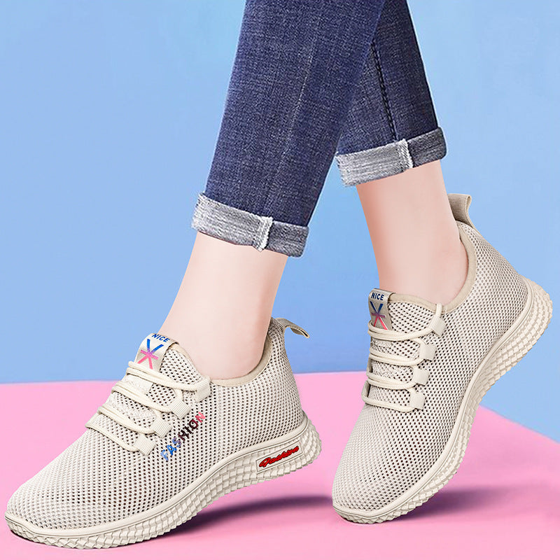 Damen Atmungsaktive Freizeitsneaker mit flexibler Sohle und modischem Mesh-Obermaterial EB