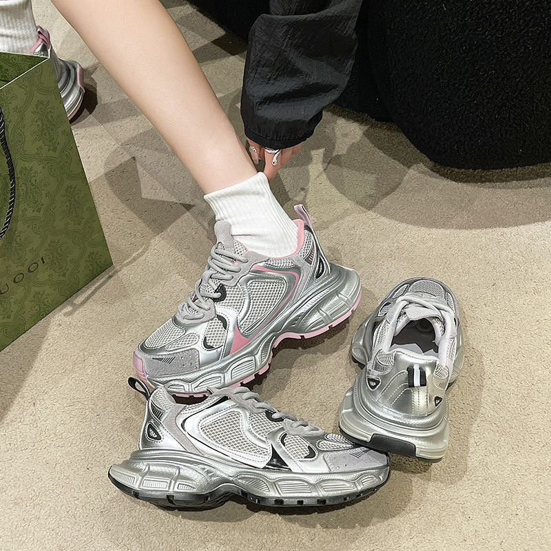 Damen Leichte Sport-Sneaker mit atmungsaktiven Mesh-Einsätzen und dämpfender Sohle EB
