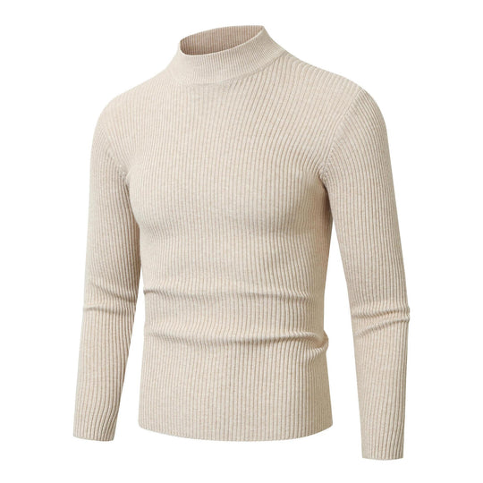 Herren modischer Rollkragenpullover aus feiner Wolle EB