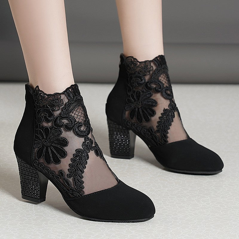 Damen Elegante und extravagant gearbeitete Ankle Boots EB