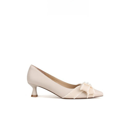 Damen Elegante Pumps mit dekorativem Schleifendetail und funkelnden Applikationen EB