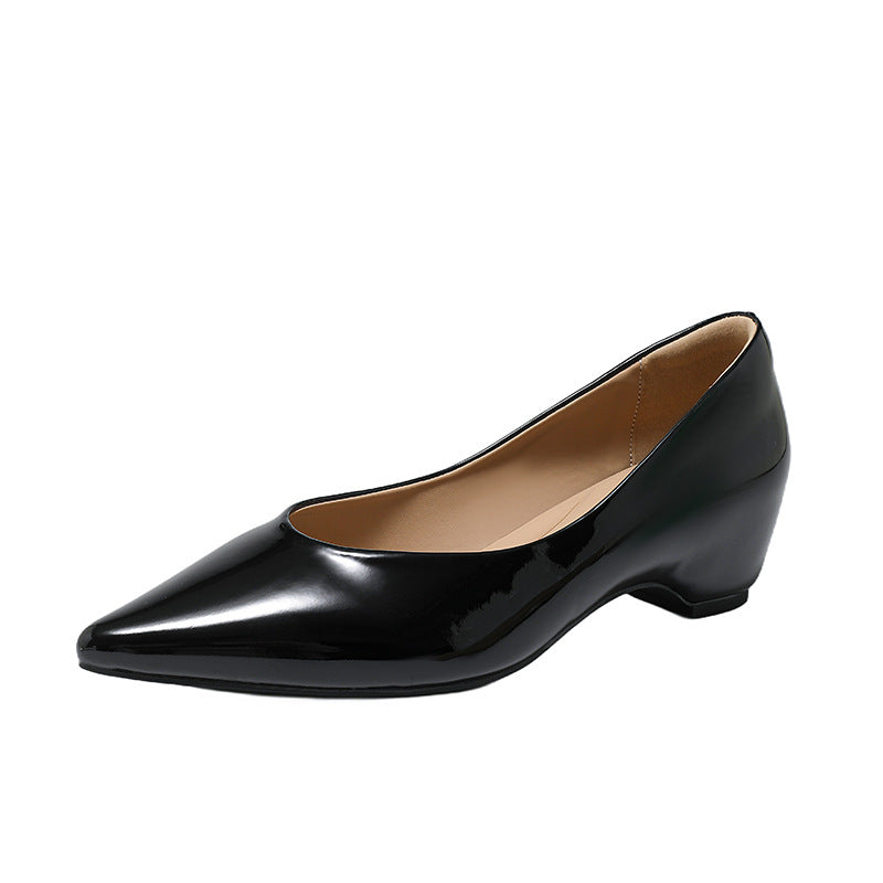 Damen elegante spitze Pumps mit metallic Oberfläche EB