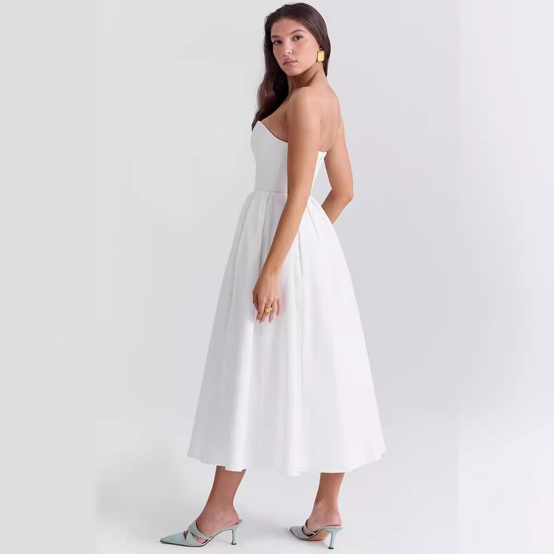 Damen elegantes corsagenfreies Abendkleid EB